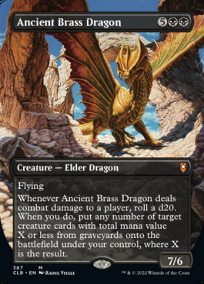 Ancient Brass Dragon (Borderless Alternate Art) [Commander Legends: Battle for Baldur's Gate] - Evolution TCG