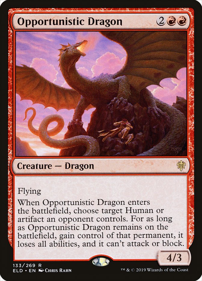 Opportunistic Dragon [Throne of Eldraine] - Evolution TCG