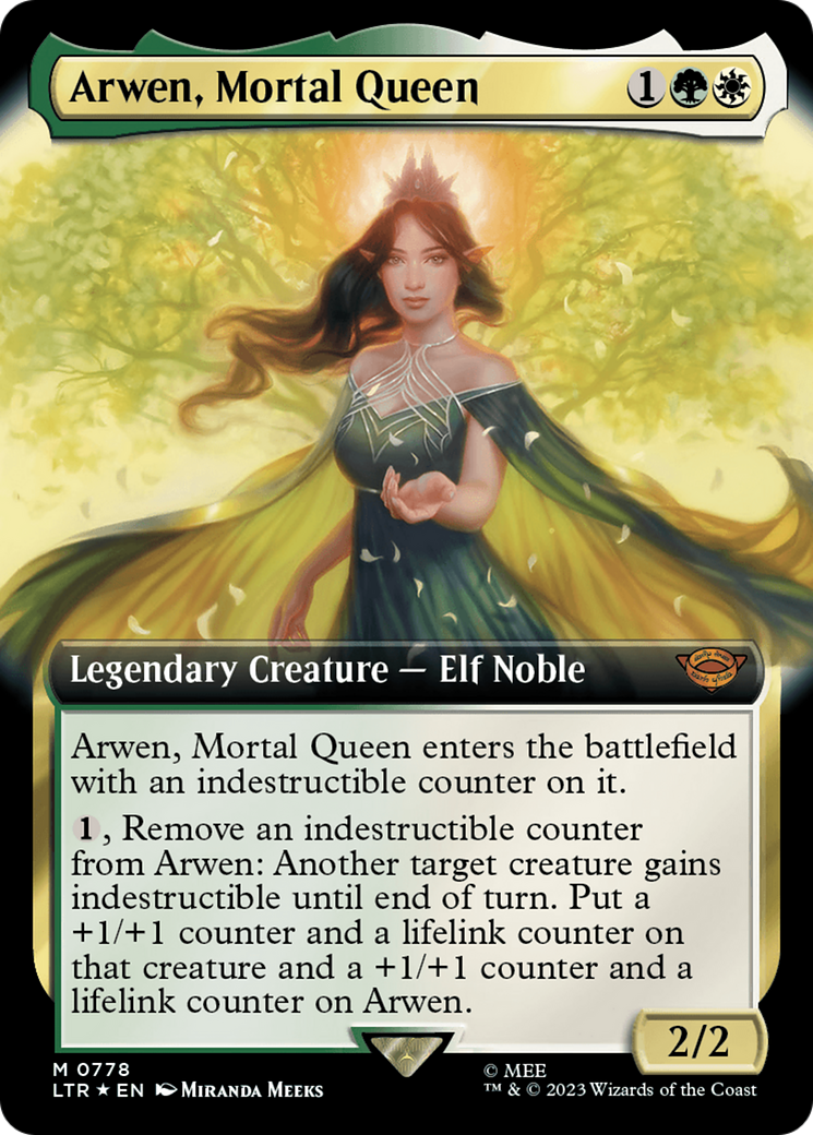 Arwen, Mortal Queen (Extended Art) (Surge Foil) [The Lord of the Rings: Tales of Middle-Earth] - Evolution TCG