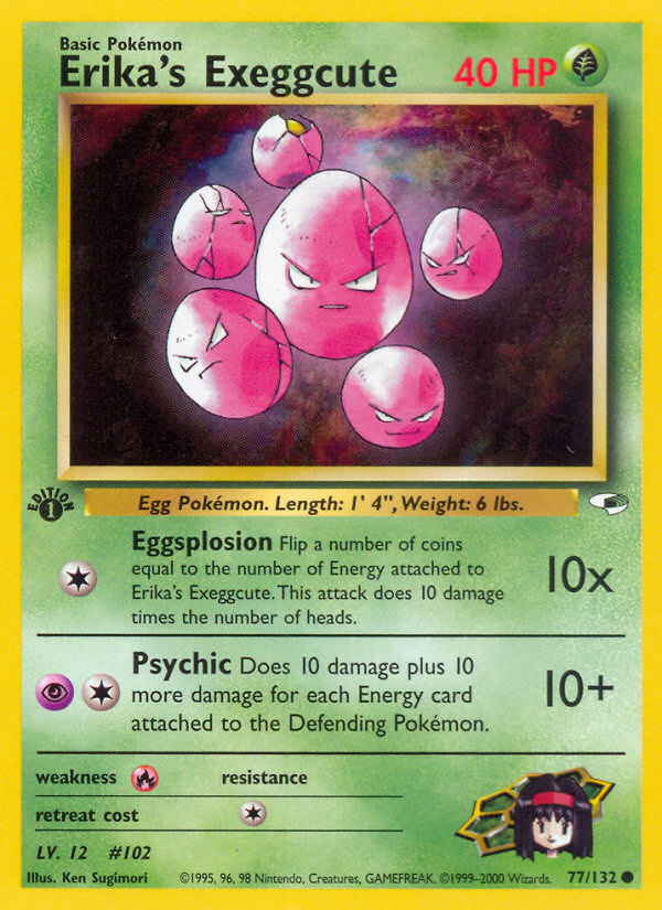 Erika's Exeggcute (77/132) [Gym Heroes 1st Edition] - Evolution TCG