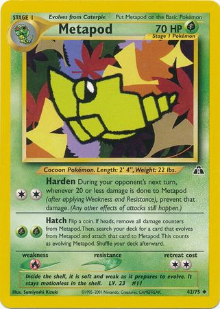 Metapod (42/75) [Neo Discovery Unlimited] - Evolution TCG