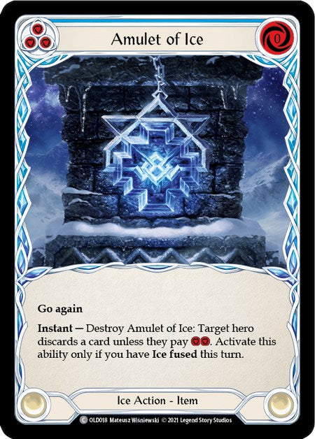 Amulet of Ice (Blue) [OLD018] (Tales of Aria Oldhim Blitz Deck)  1st Edition Normal - Evolution TCG