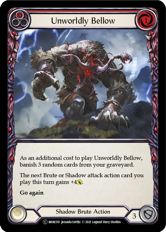 Unworldly Bellow (Red) [U-MON150] (Monarch Unlimited)  Unlimited Normal - Evolution TCG