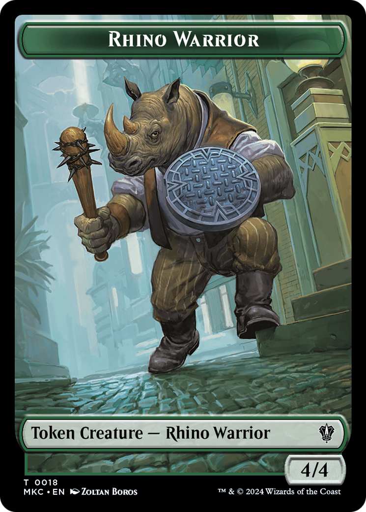 Thopter // Rhino Warrior Double-Sided Token [Murders at Karlov Manor Commander Tokens] - Evolution TCG