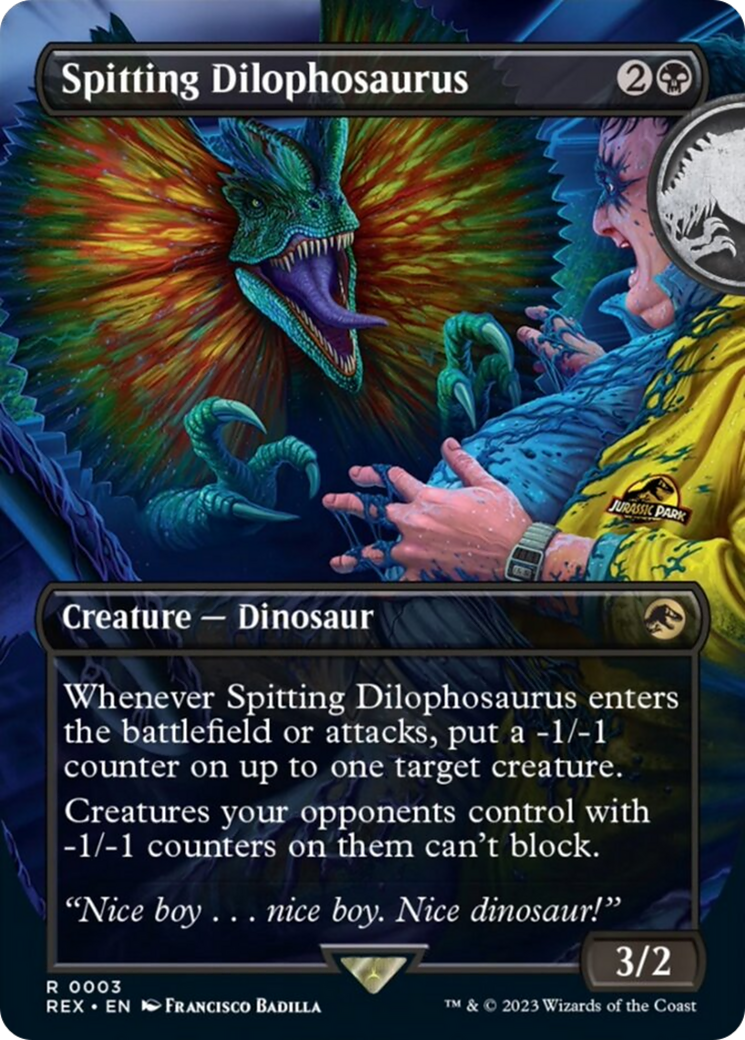 Spitting Dilophosaurus (Borderless) [Jurassic World Collection] - Evolution TCG