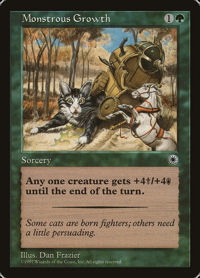 Monstrous Growth (With Flavor Text) [Portal] - Evolution TCG