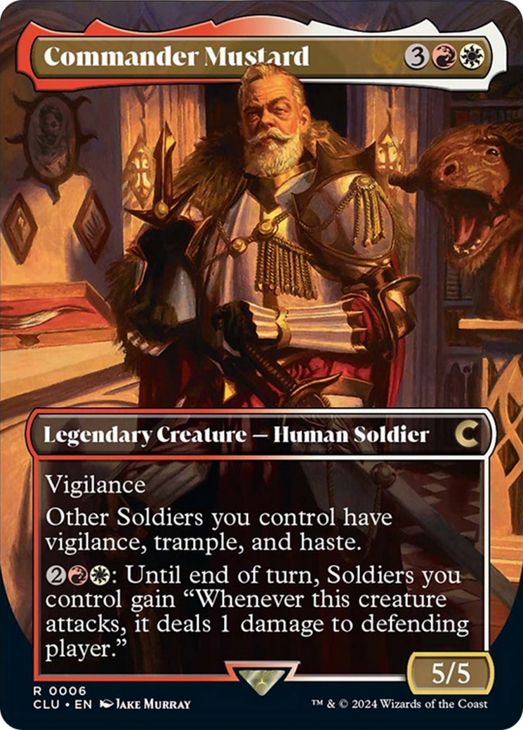 Commander Mustard (Borderless) [Ravnica: Clue Edition] - Evolution TCG