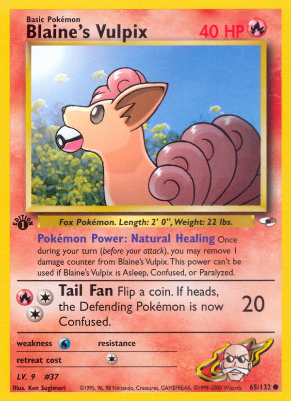 Blaine's Vulpix (65/132) [Gym Heroes 1st Edition] - Evolution TCG