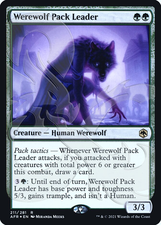 Werewolf Pack Leader (Ampersand Promo) [Dungeons & Dragons: Adventures in the Forgotten Realms Promos] - Evolution TCG