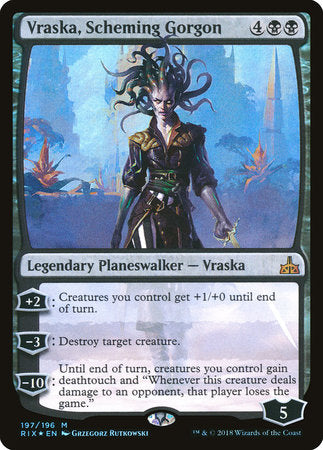 Vraska, Scheming Gorgon [Rivals of Ixalan] - Evolution TCG