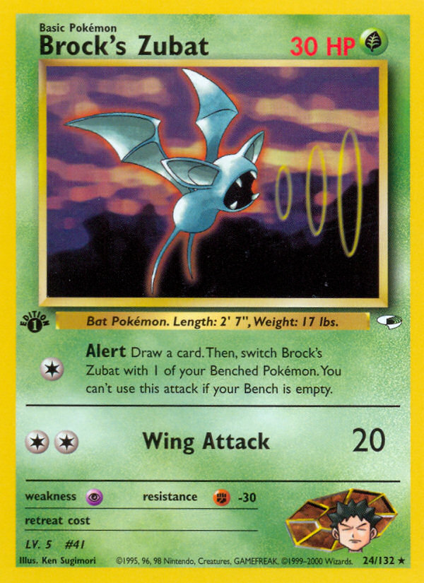 Brock's Zubat (24/132) [Gym Heroes 1st Edition] - Evolution TCG