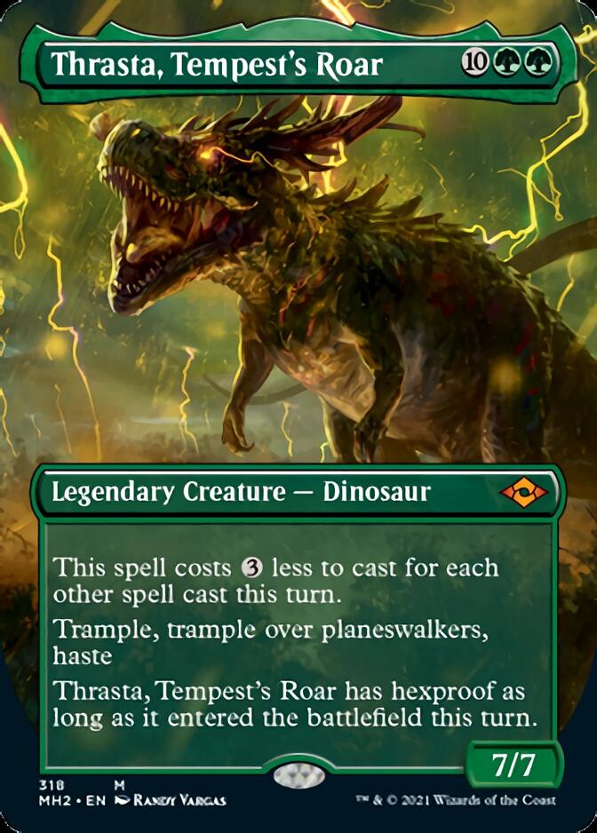 Thrasta, Tempest's Roar (Borderless Alternate Art) [Modern Horizons 2] - Evolution TCG