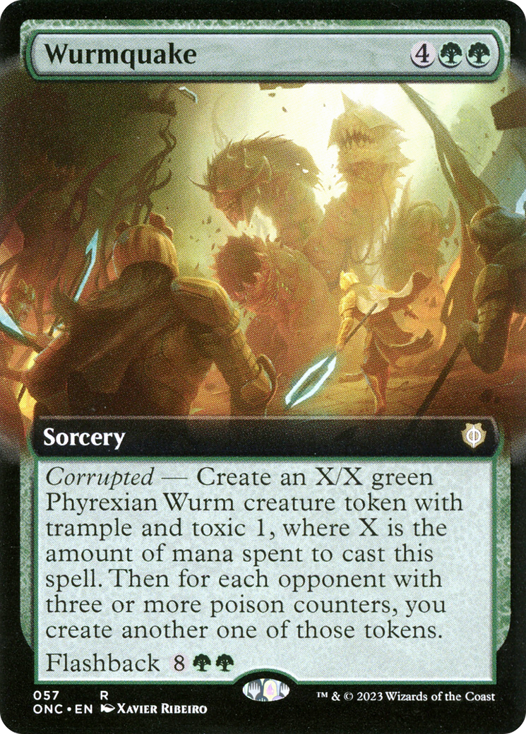 Wurmquake (Extended Art) [Phyrexia: All Will Be One Commander] - Evolution TCG