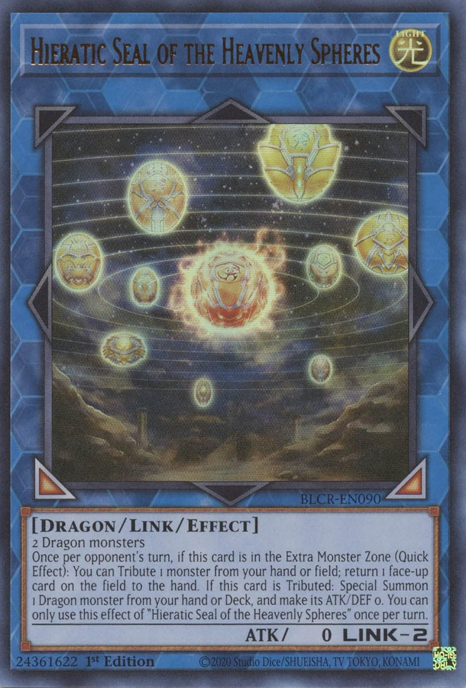 Hieratic Seal of the Heavenly Spheres [BLCR-EN090] Ultra Rare - Evolution TCG