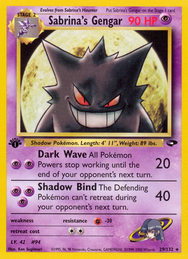 Sabrina's Gengar (29/132) [Gym Challenge 1st Edition] - Evolution TCG
