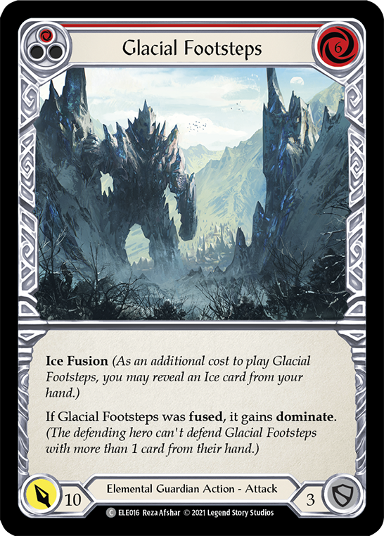 Glacial Footsteps (Red) [ELE016] (Tales of Aria)  1st Edition Normal - Evolution TCG