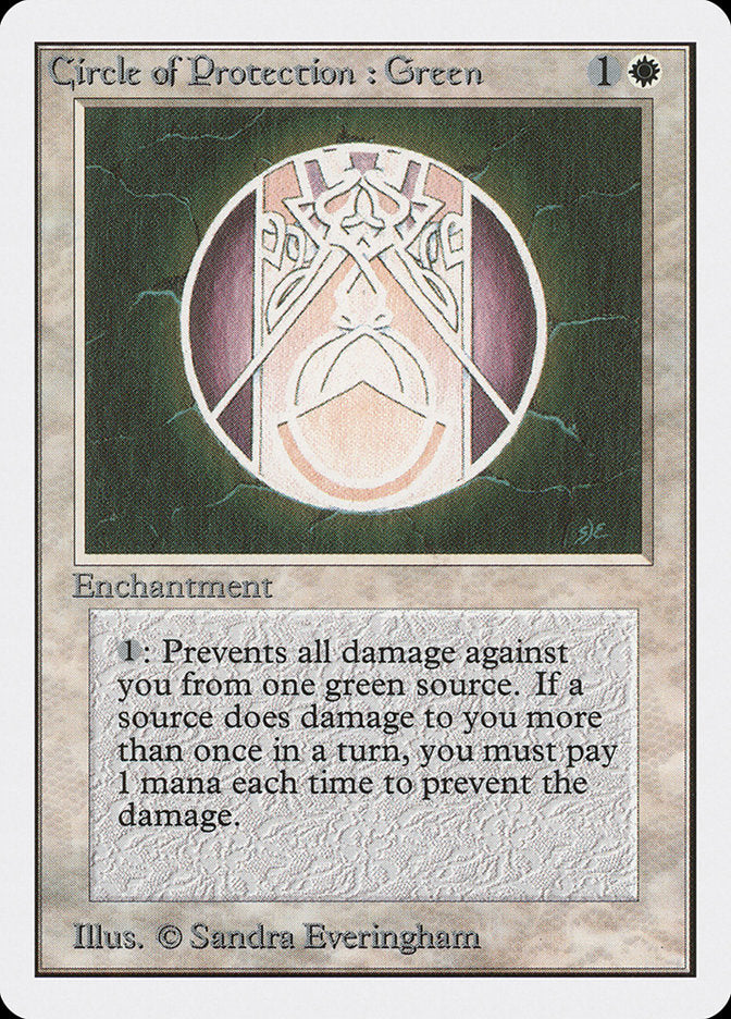 Circle of Protection: Green [Unlimited Edition] - Evolution TCG