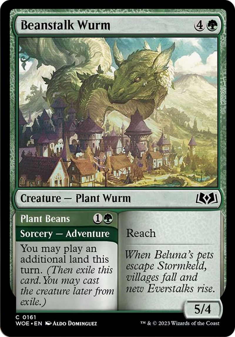 Beanstalk Wurm // Plant Beans [Wilds of Eldraine] - Evolution TCG