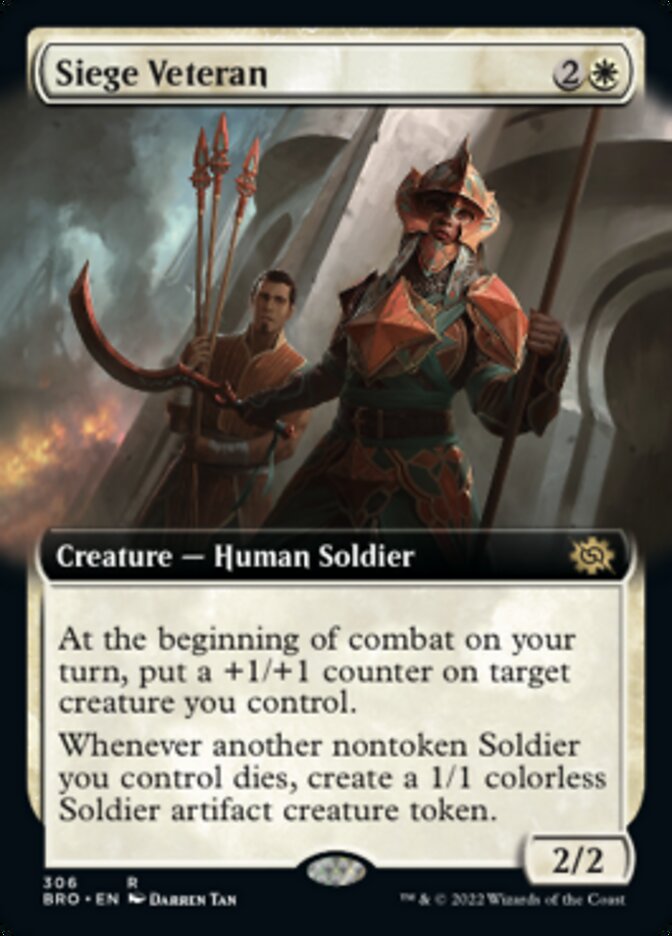 Siege Veteran (Extended Art) [The Brothers' War] - Evolution TCG