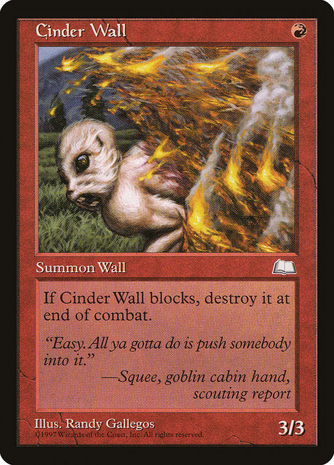 Cinder Wall [Weatherlight] - Evolution TCG