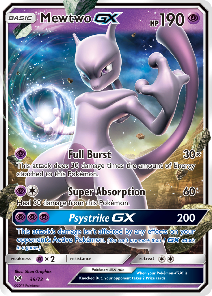 Mewtwo GX (39/73) [Sun & Moon: Shining Legends] - Evolution TCG