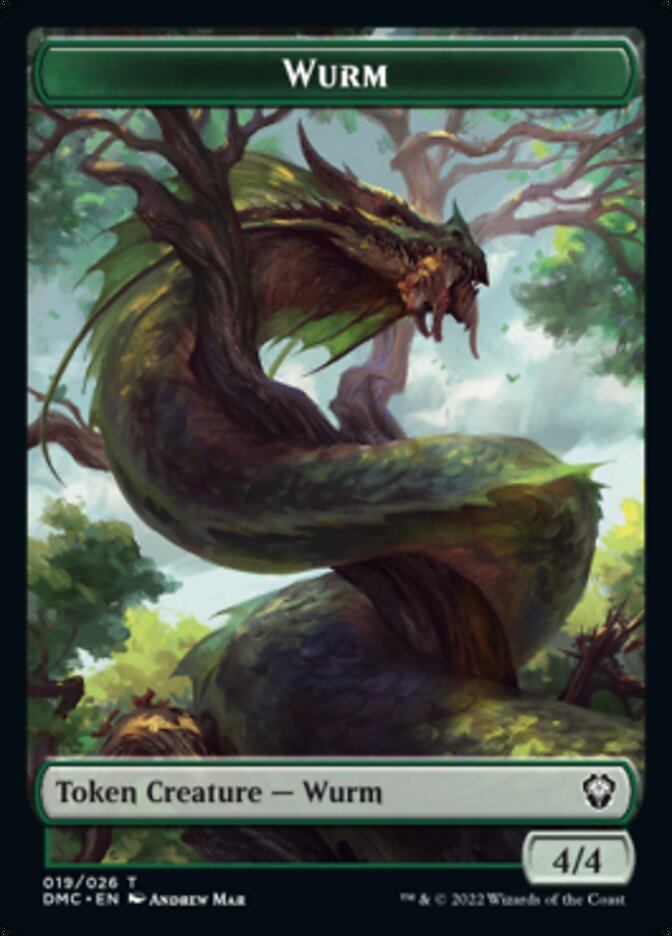 Wurm Token [Dominaria United Commander Tokens] - Evolution TCG