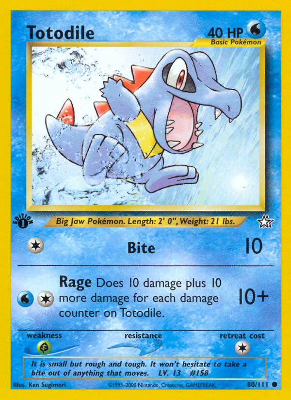 Totodile (80/111) [Neo Genesis 1st Edition] - Evolution TCG
