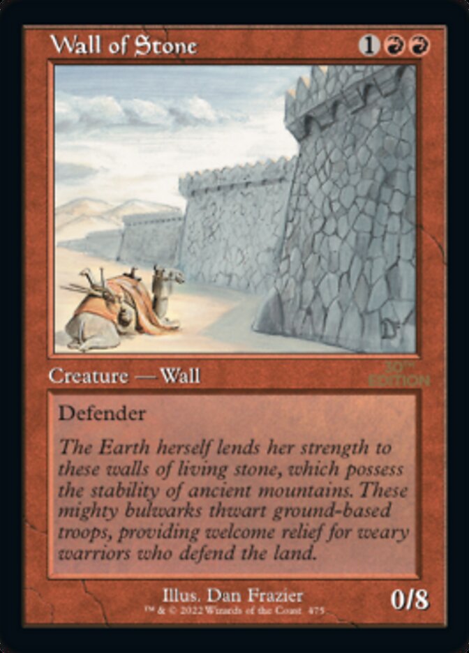 Wall of Stone (Retro) [30th Anniversary Edition] - Evolution TCG