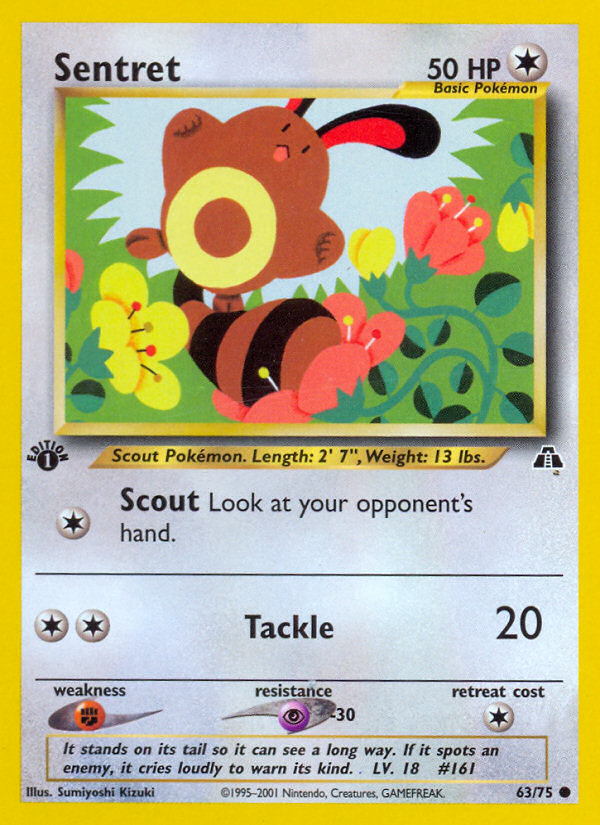 Sentret (63/75) [Neo Discovery 1st Edition] - Evolution TCG
