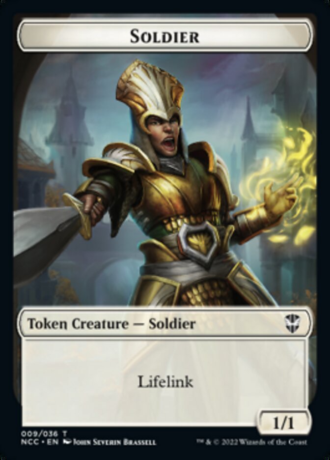 Soldier (09) // Cat Beast Double-sided Token [Streets of New Capenna Commander Tokens] - Evolution TCG