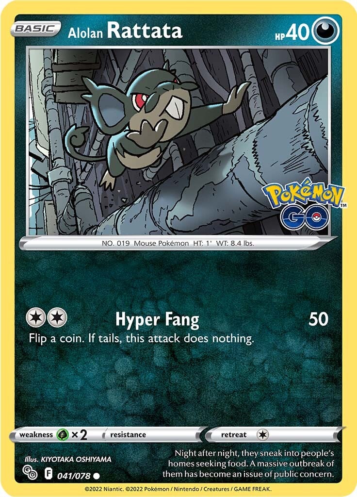 Alolan Rattata (041/078) [Pokémon GO] - Evolution TCG