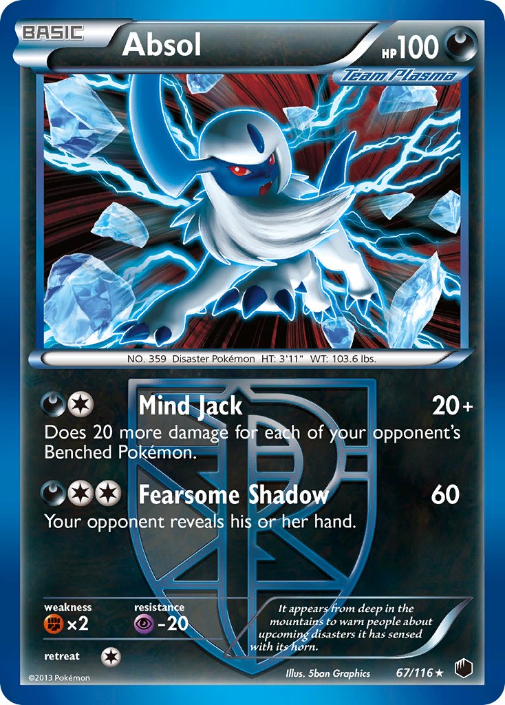 Absol (67/116) (Moltres Legendary Battle Deck) (Theme Deck Exclusive) [Black & White: Plasma Freeze] - Evolution TCG