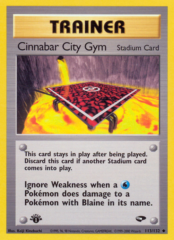 Cinnabar City Gym (113/132) [Gym Challenge 1st Edition] - Evolution TCG