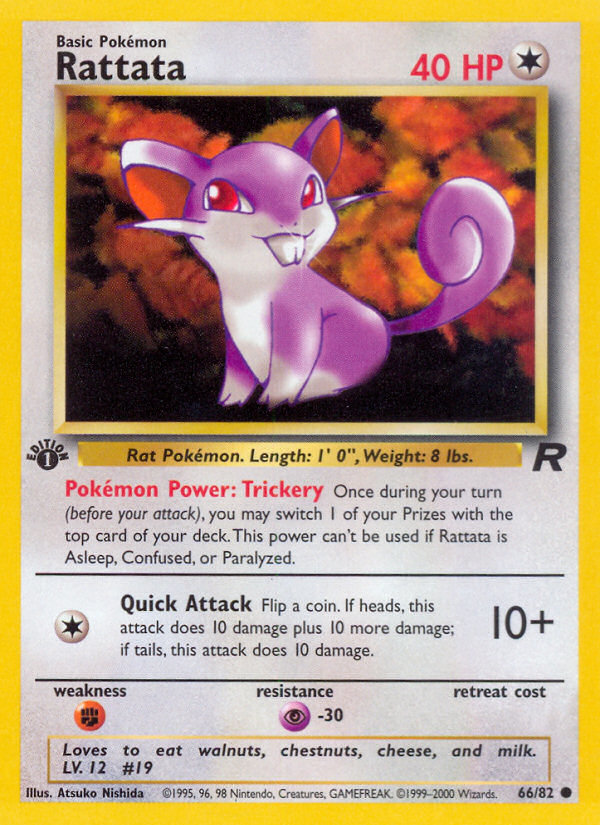 Rattata (66/82) [Team Rocket 1st Edition] - Evolution TCG