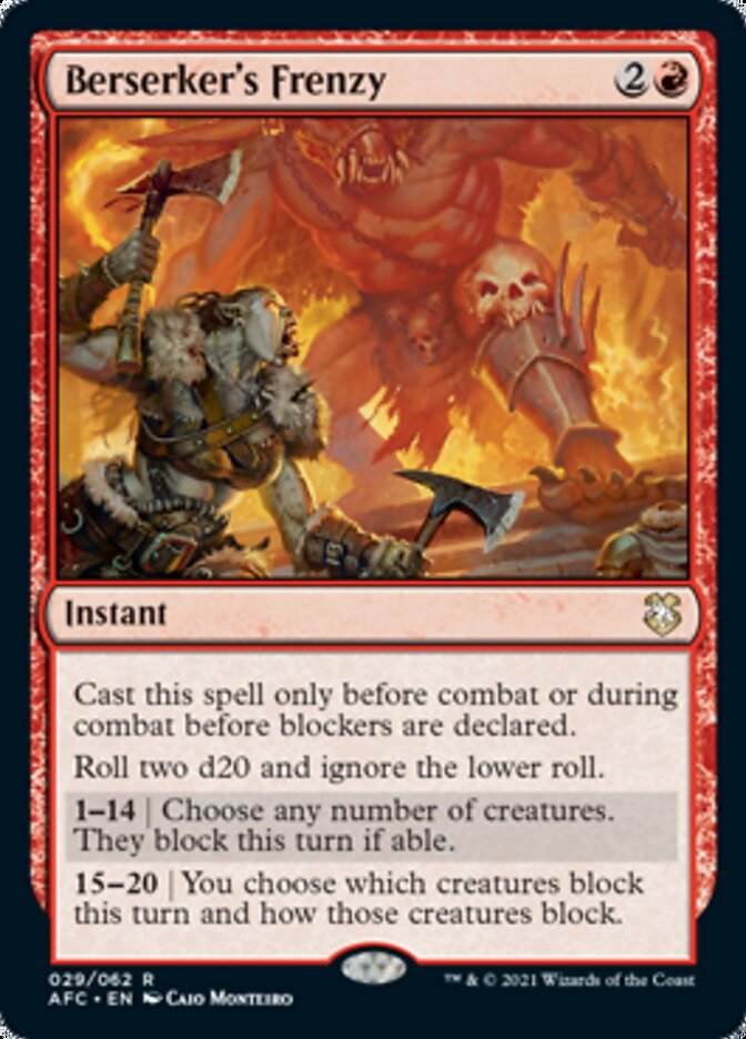 Berserker's Frenzy [Dungeons & Dragons: Adventures in the Forgotten Realms Commander] - Evolution TCG