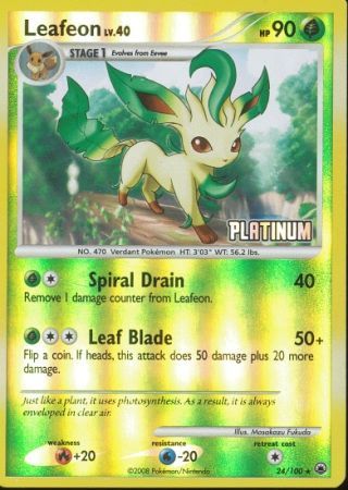 Leafeon (24/100) [Burger King Promos: 2009 Collection] - Evolution TCG