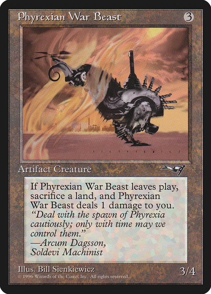 Phyrexian War Beast (Signature on Right) [Alliances] - Evolution TCG