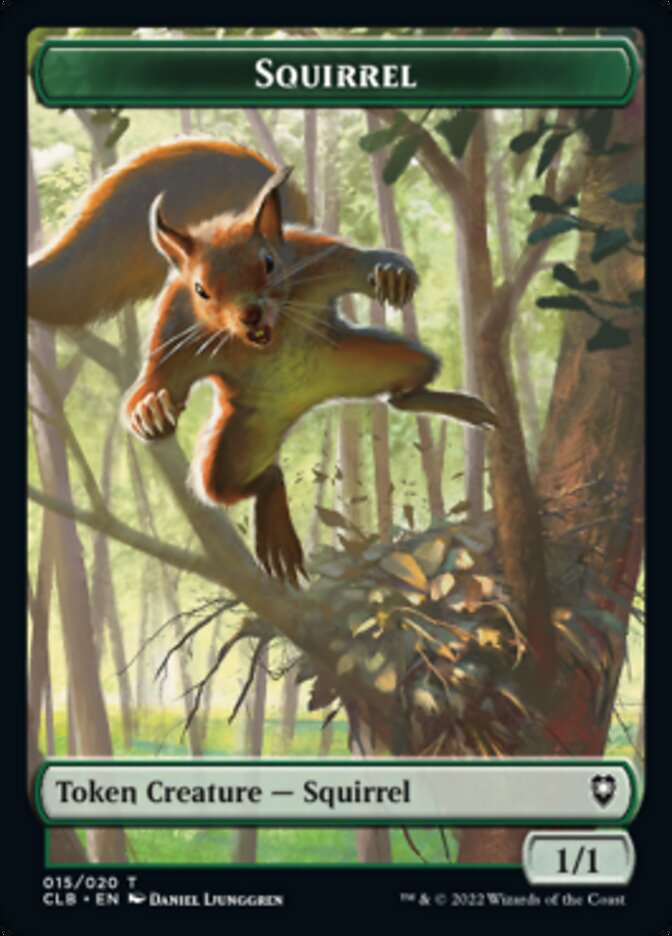 Treasure // Squirrel Double-sided Token [Commander Legends: Battle for Baldur's Gate Tokens] - Evolution TCG