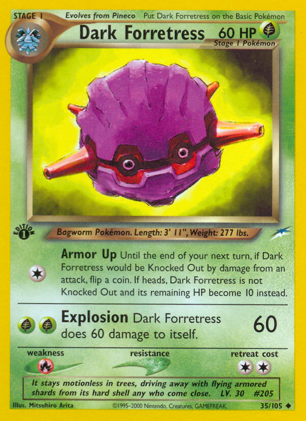 Dark Forretress (35/105) [Neo Destiny 1st Edition] - Evolution TCG