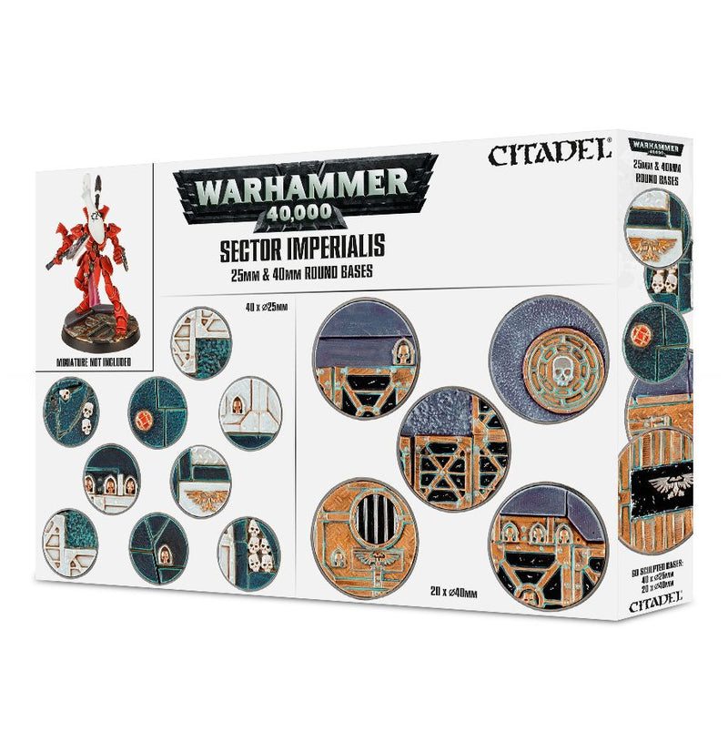 SECTOR IMPERIALIS: 25 & 40MM ROUND BASES - Evolution TCG