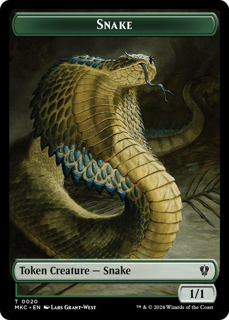 Snake // Morph Double-Sided Token [Murders at Karlov Manor Commander Tokens] - Evolution TCG