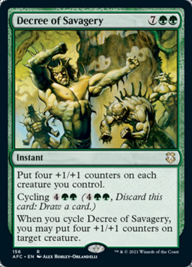 Decree of Savagery [Dungeons & Dragons: Adventures in the Forgotten Realms Commander] - Evolution TCG