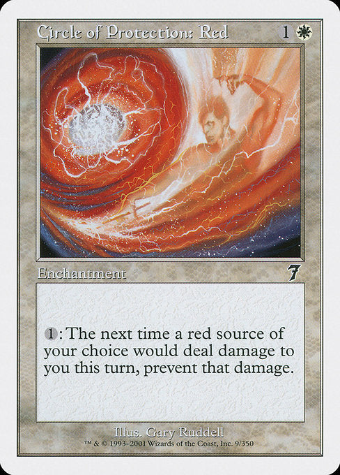 Circle of Protection: Red [Seventh Edition] - Evolution TCG