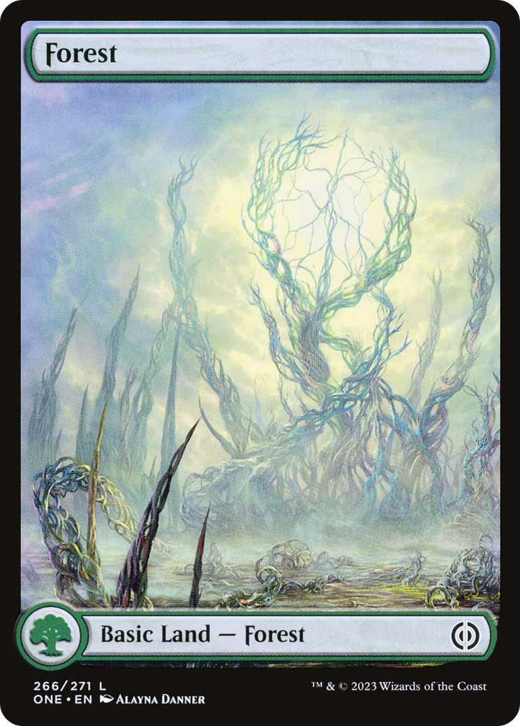 Forest (266) (Full-Art) [Phyrexia: All Will Be One] - Evolution TCG