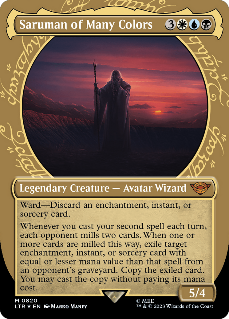 Saruman of Many Colors (Showcase) (Surge Foil) [The Lord of the Rings: Tales of Middle-Earth] - Evolution TCG