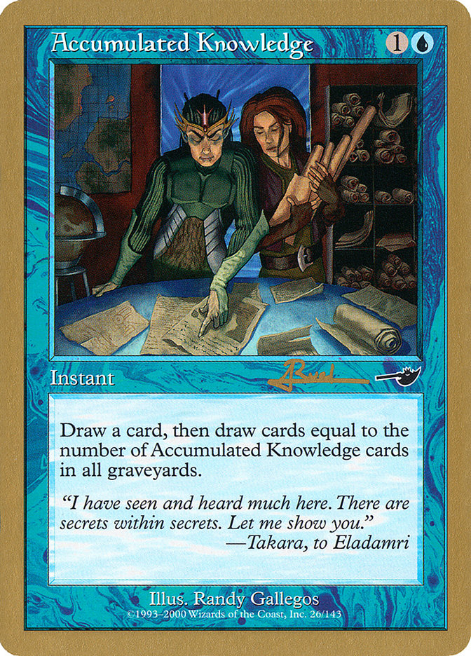 Accumulated Knowledge (Antoine Ruel) [World Championship Decks 2001] - Evolution TCG