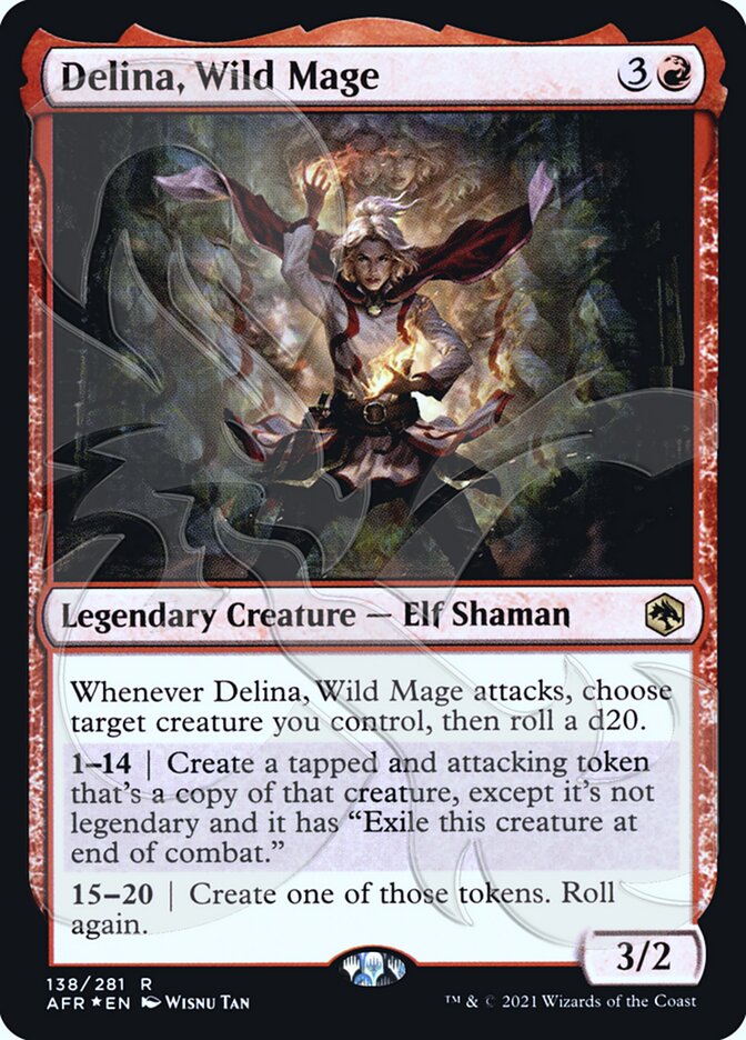 Delina, Wild Mage (Ampersand Promo) [Dungeons & Dragons: Adventures in the Forgotten Realms Promos] - Evolution TCG