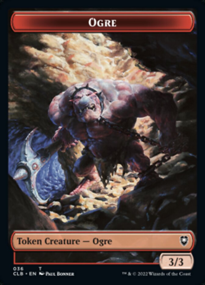 Boar // Ogre Double-sided Token [Commander Legends: Battle for Baldur's Gate Tokens] - Evolution TCG