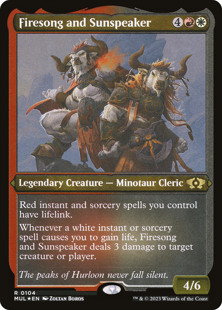 Firesong and Sunspeaker (Foil Etched) [Multiverse Legends] - Evolution TCG