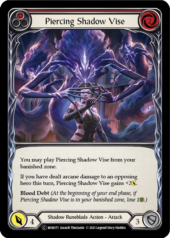 Piercing Shadow Vise (Red) [U-MON171] (Monarch Unlimited)  Unlimited Normal - Evolution TCG